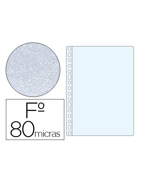 Funda multitaladro esselte folio polipropileno 80 mc 16 taladros piel de naranja caja de 100 unidades