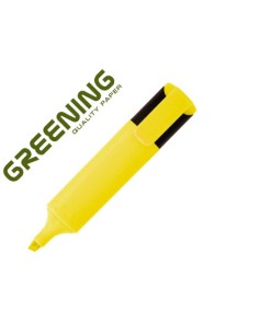 Rotulador greening fluorescente punta biselada amarillo