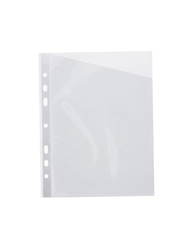 Funda q connect corte oblicuo 290x195 mm cristal 4 taladros pvc 90 mc caja de 100 unidades