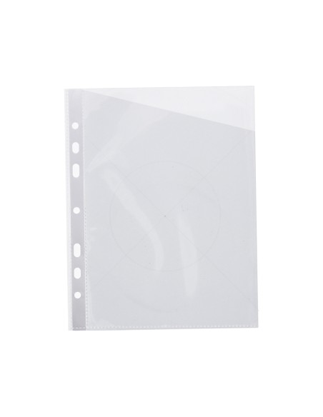 Funda q connect corte oblicuo 290x195 mm cristal 4 taladros pvc 90 mc caja de 100 unidades