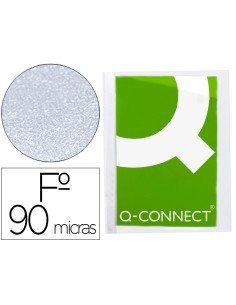 Funda protectora q connect corte oblicuo 290x195 cristal sin taladros pvc 90mc caja de 100 unidades