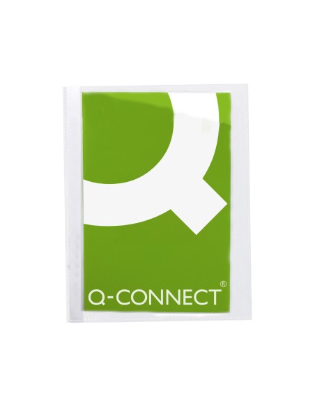 Funda protectora q connect corte oblicuo 290x195 cristal sin taladros pvc 90mc caja de 100 unidades