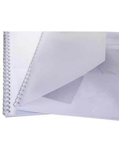 Tapa de encuadernacion q connect pvc din a4 incolora 200 mc paquete de 100 unidades