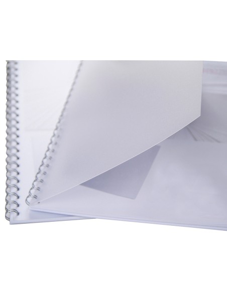Tapa de encuadernacion q connect pvc din a4 incolora 200 mc paquete de 100 unidades