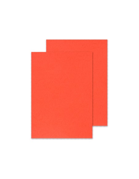 Tapa de encuadernacion q connect carton din a4 rojo simil piel 250 gr caja de 100 unidades