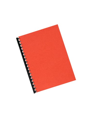 Tapa de encuadernacion q connect carton din a4 rojo simil piel 250 gr caja de 100 unidades