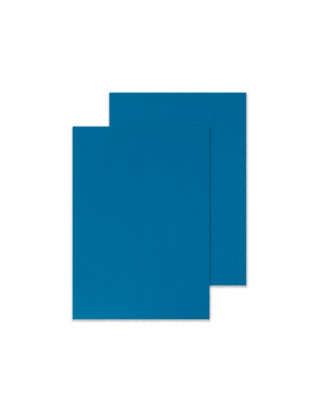 Tapa de encuadernacion q connect carton din a4 azul simil piel 250 gr caja de 100 unidades