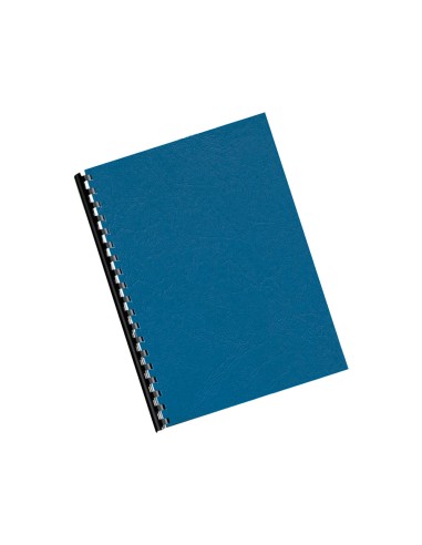 Tapa de encuadernacion q connect carton din a4 azul simil piel 250 gr caja de 100 unidades