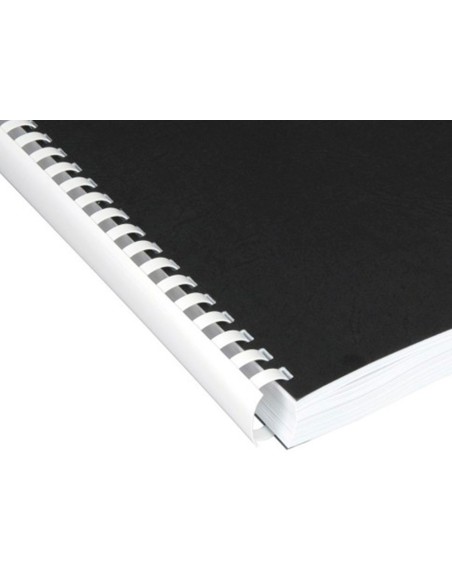 Canutillo q connect redondo 18 mm plastico blanco capacidad 160 hojas caja de 50 unidades