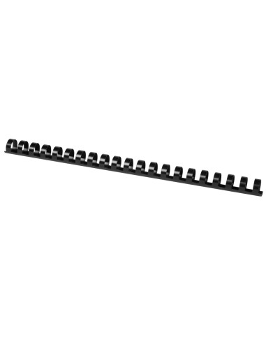 Canutillo q connect redondo 16 mm plastico negro capacidad 145 hojas caja de 50 unidades