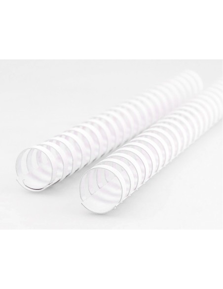 Canutillo q connect redondo 14 mm plastico blanco capacidad 130 hojas caja de 100 unidades