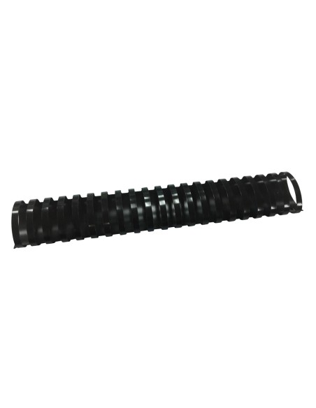 Canutillo q connect ovalado 51 mm plastico negro capacidad 490 hojas caja de 10 unidades
