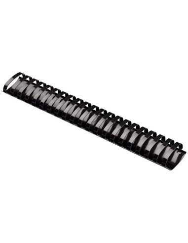 Canutillo q connect ovalado 51 mm plastico negro capacidad 490 hojas caja de 10 unidades