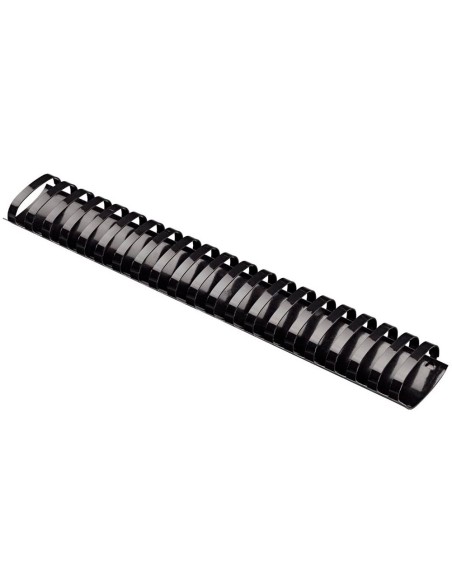 Canutillo q connect ovalado 51 mm plastico negro capacidad 490 hojas caja de 10 unidades