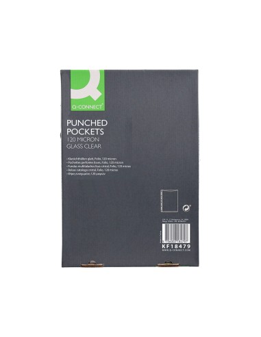 Funda multitaladro q connect folio 120 mc cristal caja de 100 unidades