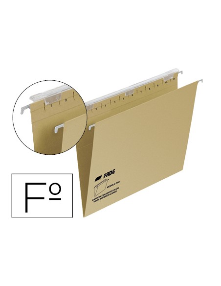 Carpeta colgante fade tiki folio prolongado visor superior 290 mm efecto lupa kraft eco 230 g m lomo v