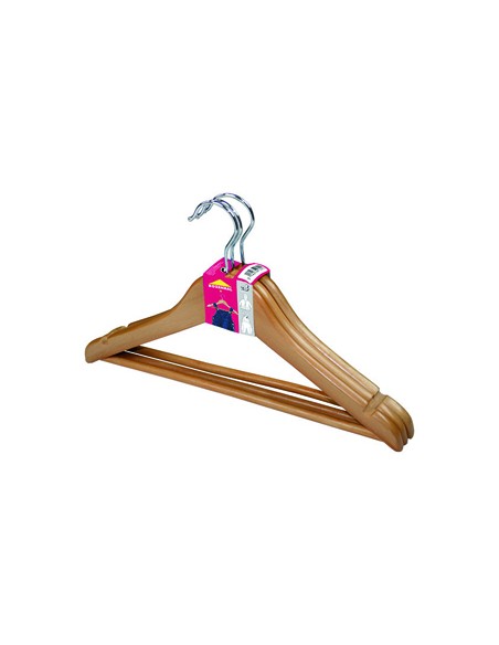 Percha de madera infantil pack de 3 unidades