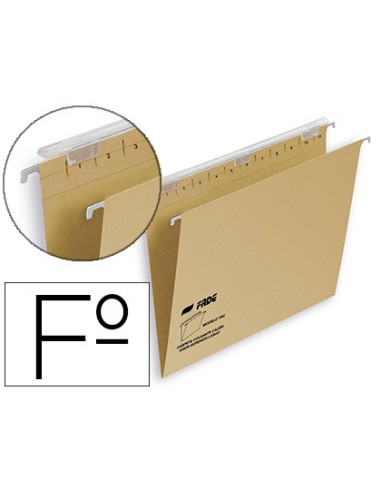 Carpeta colgante fade tiki folio visor superior 290 mm efecto lupa kraft eco 230 g m lomo v