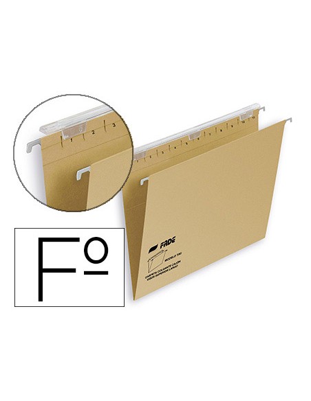 Carpeta colgante fade tiki folio visor superior 290 mm efecto lupa kraft eco 230 g m lomo v