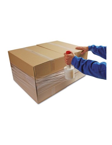 Film extensible manual ancho 100 mm espesor 23 micras 440 g transparente