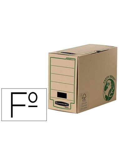 Caja archivo definitivo fellowes folio carton reciclado lomo 150 mm