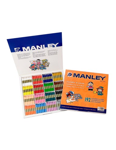 Lapices cera manley school pack de 192 unidades colores surtidos 16 x color