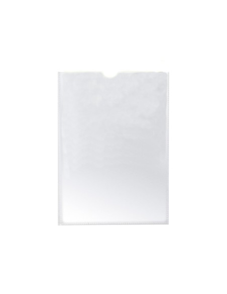 Funda portadocumento q connect din a5 150 micras pvc transparente con unero 148x210 mm