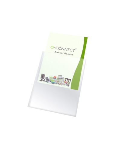 Funda portadocumento q connect din a5 150 micras pvc transparente con unero 148x210 mm
