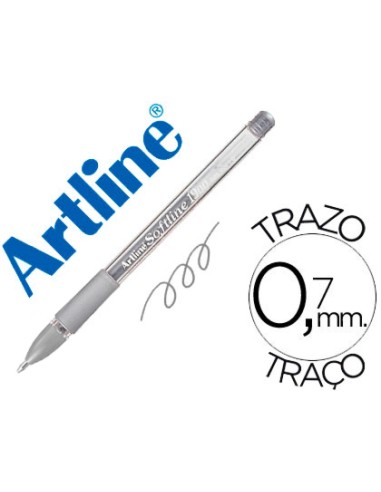 Boligrafo artline 1900 softline tinta aceite metalico plata