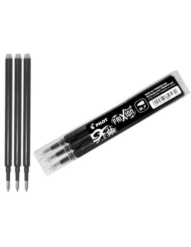 Recambio boligrafo pilot frixion ball negro caja de 3 unidades