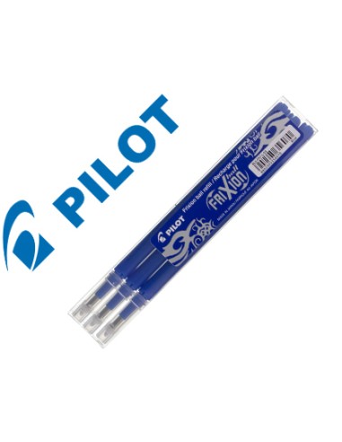 Recambio boligrafo pilot frixion ball azul caja de 3 unidades