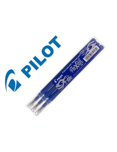 Recambio boligrafo pilot frixion ball azul caja de 3 unidades