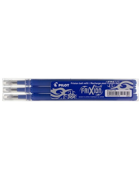 Recambio boligrafo pilot frixion ball azul caja de 3 unidades