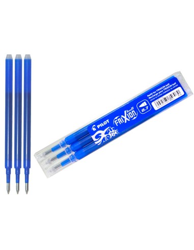 Recambio boligrafo pilot frixion ball azul caja de 3 unidades