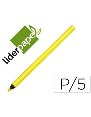 Lapices fluorescente liderpapel jumbo neon amarillo