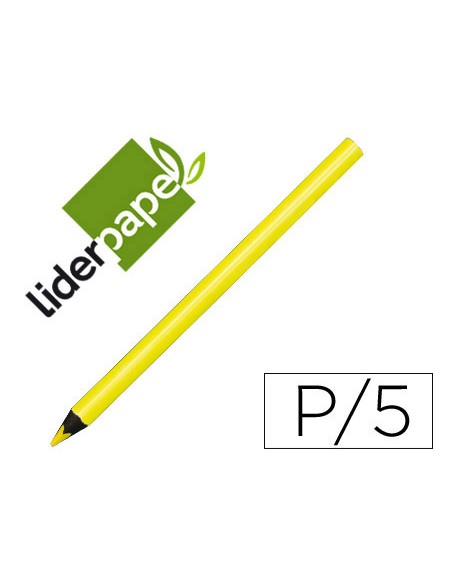 Lapices fluorescente liderpapel jumbo neon amarillo