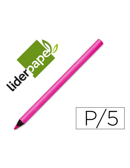 Lapices fluorescente liderpapel jumbo neon rosa
