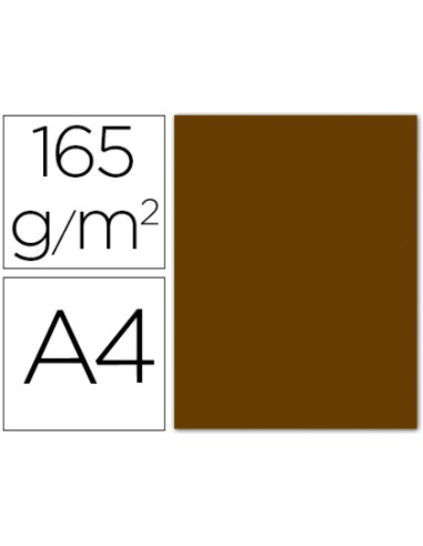 Papel color liderpapel a4 165g m2 marron pergamino paquete de 9