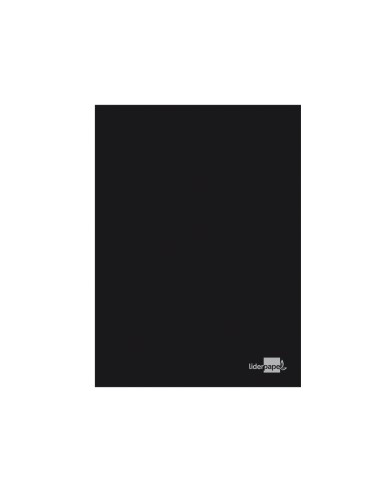 Libreta liderpapel tapa negra a5 80 hojas 60g m2 cuadro 5mm con doble margen