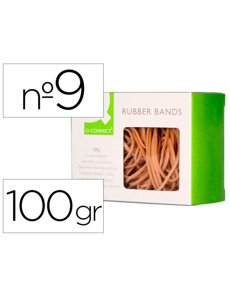 Gomillas elasticas q connect 100 gr numero 9 90 x 2 mm