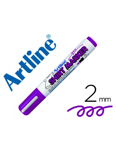 Rotulador artline camiseta ekt 2 violeta punta redonda 2 mm para uso en camisetas