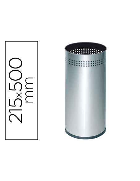 Paraguero metalico 314 perforado plateado 50x215 cm