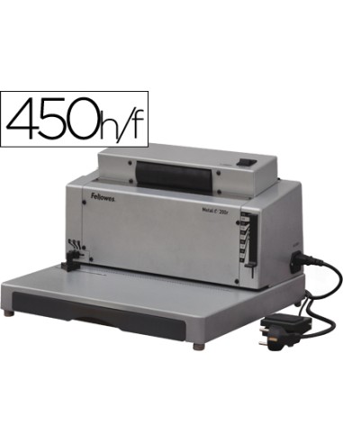 Encuadernadora electrica para espiral fellowes e 200r perfora 20 h encuaderna hasta 450 h paso 5 1