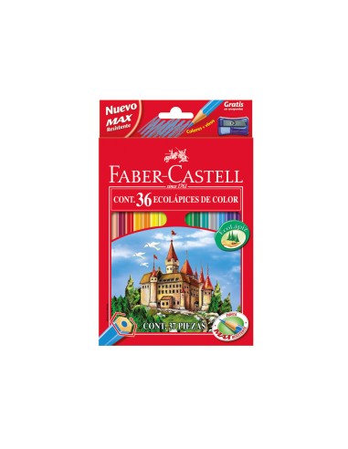 Lapices de colores faber castell c 36 colores hexagonal madera reforestada