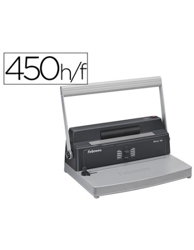 Encuadernadora para espiral fellowes metal 50r perfora 12 hojas formato a4 paso 5 1 encuaderna 450 hojas 80 gr