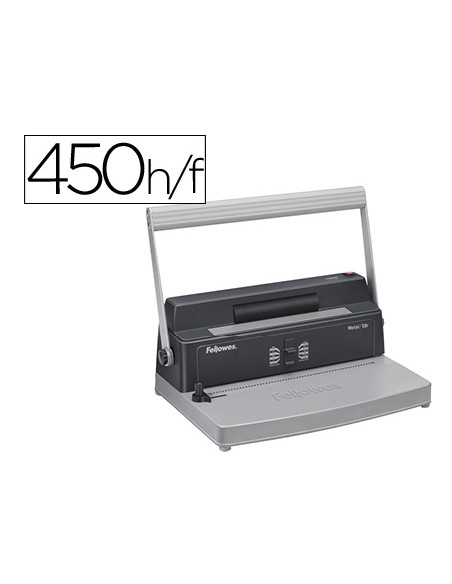 Encuadernadora para espiral fellowes metal 50r perfora 12 hojas formato a4 paso 5 1 encuaderna 450 hojas 80 gr