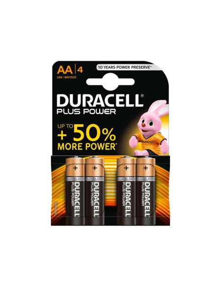 Pila duracell alcalina plus aa blister con 4 unidades