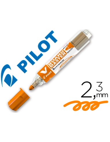 Rotulador pilot v board master para pizarra blanca naranja tinta liquida trazo 23mm