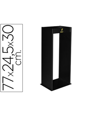 Cenicero metalico con rejilla para arena negro 77x245x30 cm