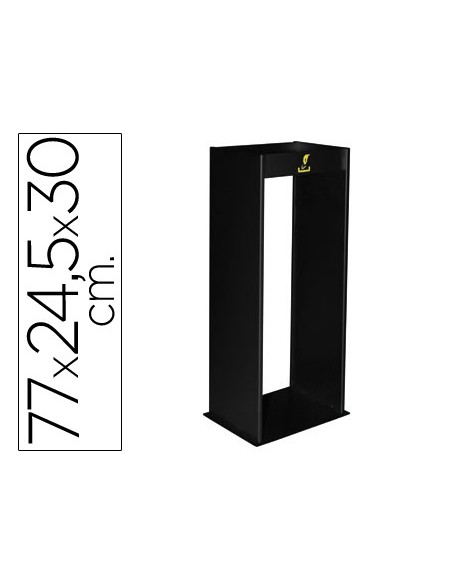 Cenicero metalico con rejilla para arena negro 77x245x30 cm